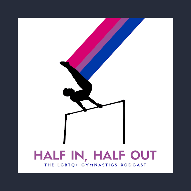 HIHO Logo (bisexual flag - block) by Half In Half Out Podcast