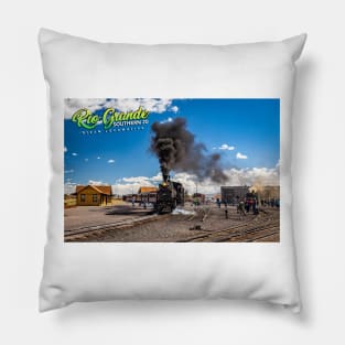 Rio Grande Southern 20 Steam Locomotive at Antonito Colorado Pillow