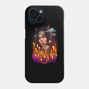 badass nun smoking Phone Case