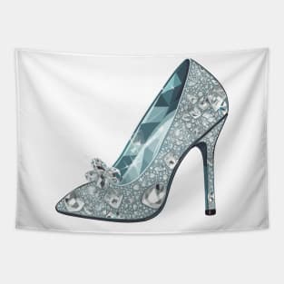 Diamond Covered High Heel Shoe Glass Slipper Tapestry