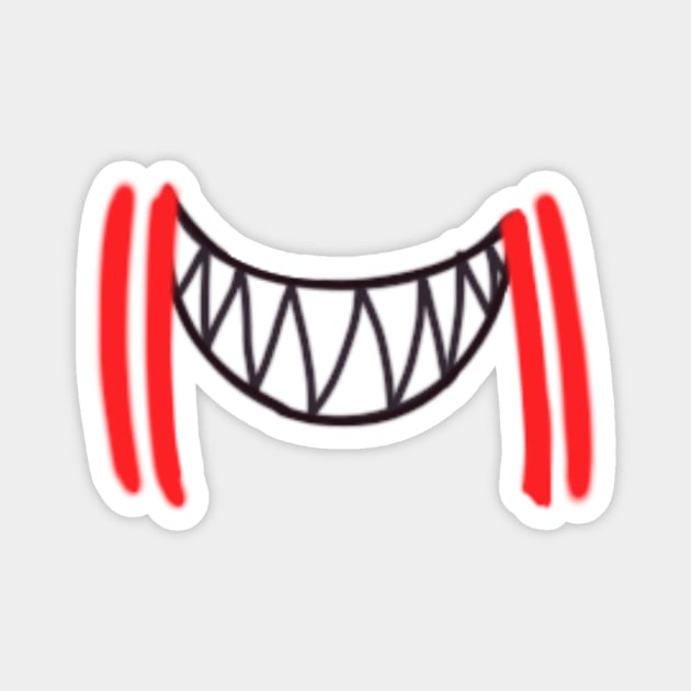 Red Stripe Shark Mouth Magnet by Studio 20Bones