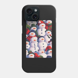 Christmas Seamless Pattern - Snowman #1 Phone Case