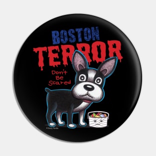 Boston Terror Halloween Dog Pin