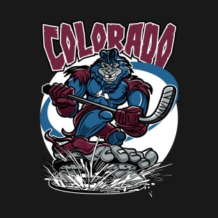 Colorado Bigfoot Hockey Player T-Shirt