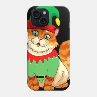 Cat In Elf Costume Christmas Phone Case