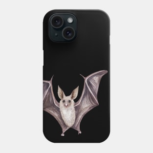 Flying Bat Mixed Media Illustration Phone Case