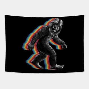 Retro Bigfoot vintage Fun and Nostalgic Sasquatch Tapestry