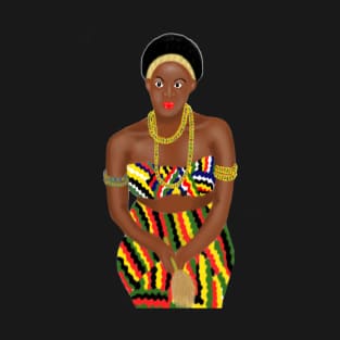 African Queen Kente Pattern T-Shirt