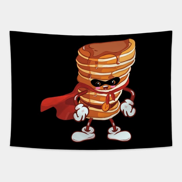 Captain pancake kawaii hero Tapestry by Collagedream