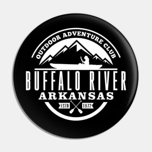 Buffalo River Canoe Kayaking Pin