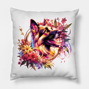 German Shepherd Dog Captures Heart on Mothers Day - Ideal Dog Mom Gift Pillow