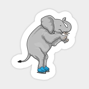 Elephant Ice skating Ice skates Magnet