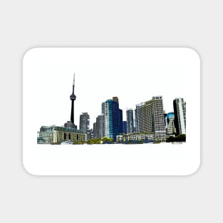 Toronto Skyline Graphic with CN Tower Magnet