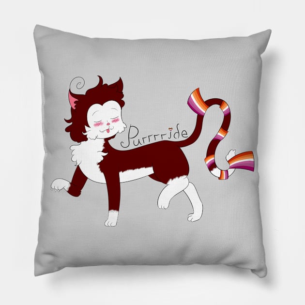 Lesbian Purrride Pillow by StevenArveriPrints