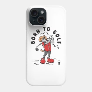 Dog playing golf Phone Case