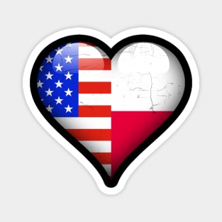 Half American Half Polish - Gift for Polish From Poland Magnet