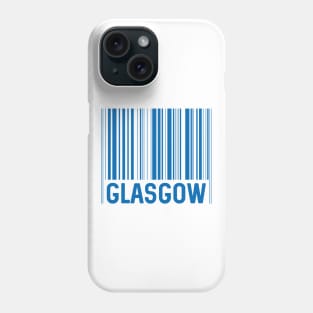 Glasgow Bar Code Design (Scottish Saltire Blue) Phone Case