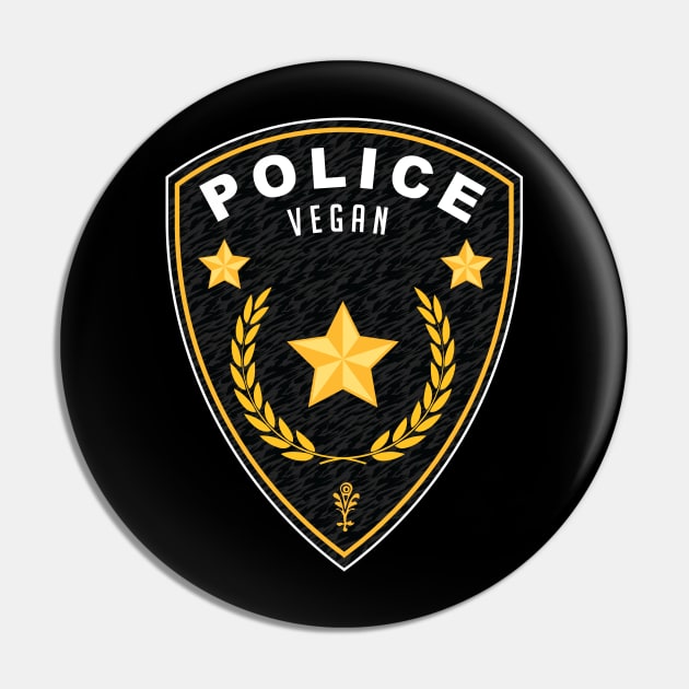 Vegan Police Pin by janvimar