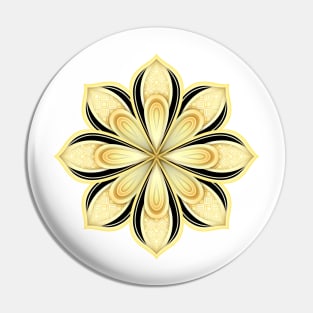 Gold and Black Beautiful Decorative Ornate Mandala Pin