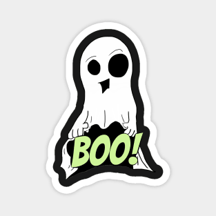 Funny Ghost Halloween Flashing Boo Magnet