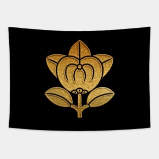 Gold Tachibana Kamon Tapestry