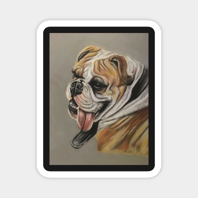 Old Tyme Bulldog Magnet by Merlinsmates