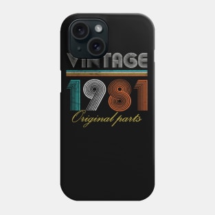 Vintage 1981 Retro 40 Year Old 40th Birthday Gift Men Women Phone Case