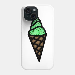 Mint Chocolate Chip Ice Cream Phone Case