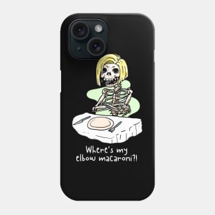 elbow macaroni skeleton funny Phone Case