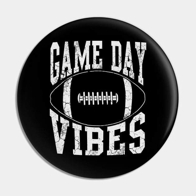 Game Day Vibes Football Retro Fade Pin by E