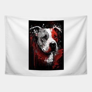 Pit Bull Ink Portrait Tapestry