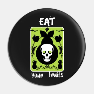 Copy of Scary Pear skull Eat your Fruits Halloween Pin