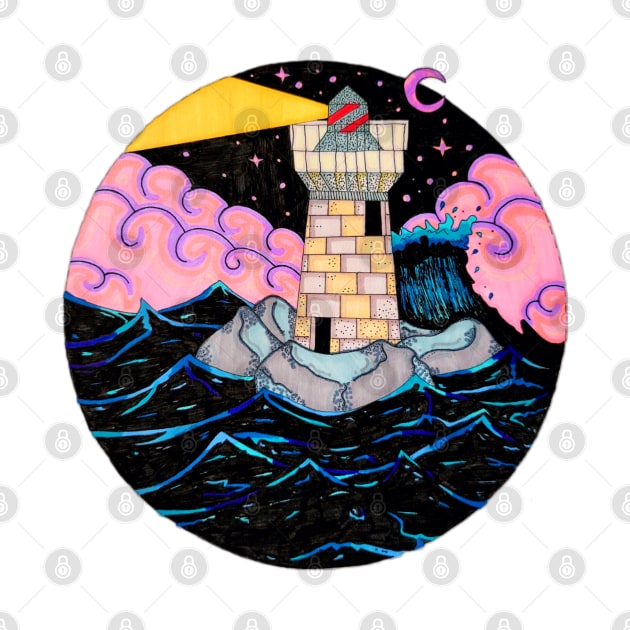 Cotton Candy Lighthouse by Art by Rory 