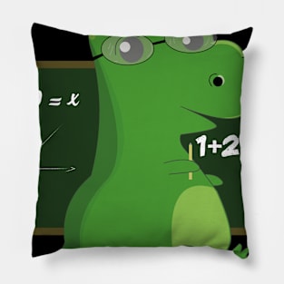 Dinosaur Nerd Geek Glasses Teacher Pillow