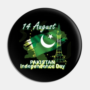 14 August - Pakistan Independence Day Active T-Shirt Pin