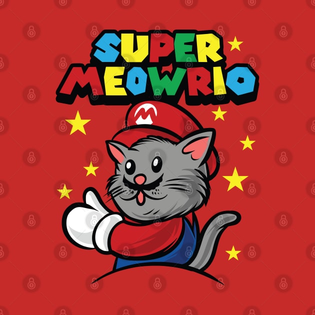 Halloween cat costume super meowrio by Planet of Tees