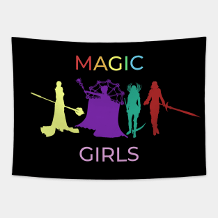 Magic Girls Colorful Fantasy Design Tapestry