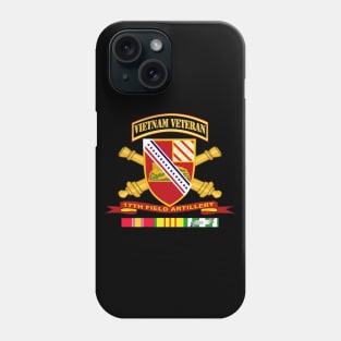 17th Field Artillery w Br - Ribbon VN SVC Vet Tab Phone Case