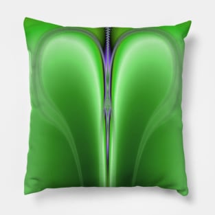 new growth green and grey Pillow