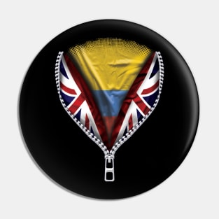 Colombian Flag  Colombia Flag zipped British Flag - Gift for Colombian From Colombia Pin