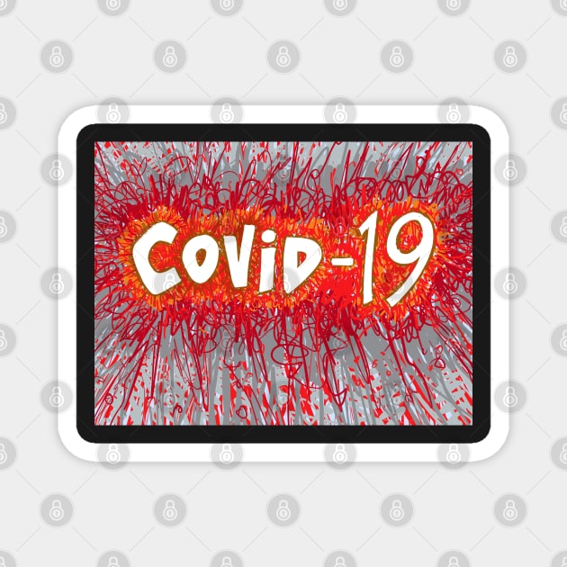 Expressive Covid 19 Heading Magnet by Dani Vittz