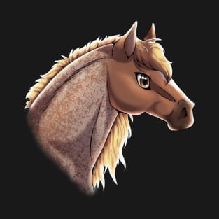 Strawberry Roan Horse Headshot T-Shirt