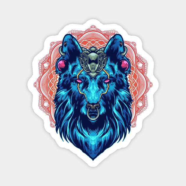 Bio Wolf Magnet by Austin Plug & Tunnel Co. 