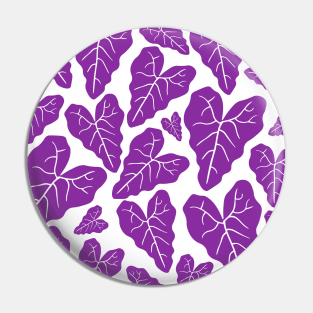 Purple veiny heart shaped plant leaves pattern Pin