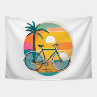 artwork of t-shirt graphic design of miami beach Tapestry