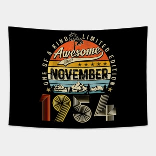 Awesome Since November 1954 Vintage 69th Birthday Tapestry