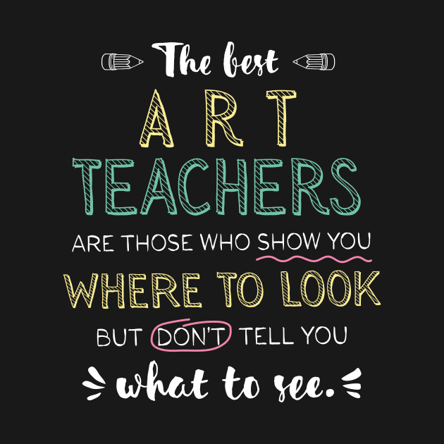 The best Art Teachers Appreciation Gifts - Quote Show you where to look by BetterManufaktur