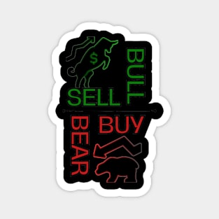 BULL BEAR T-SHIRT Magnet