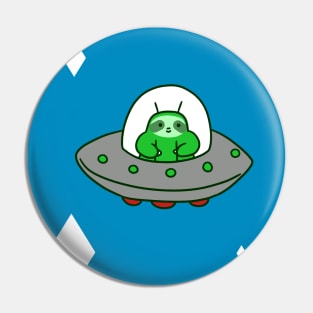 Happy Birthday - Alien UFO Sloth Pin