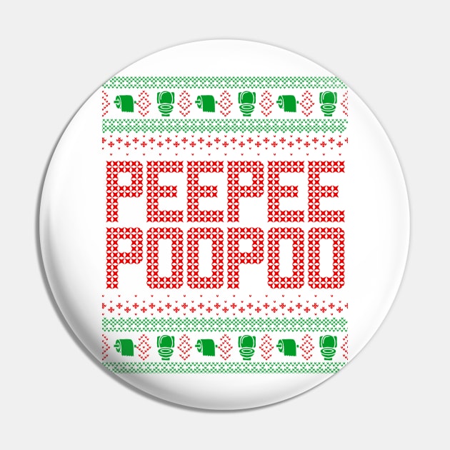 Peepeepoopoo Tacky Ugly Christmas Sweater Pin by TrikoGifts